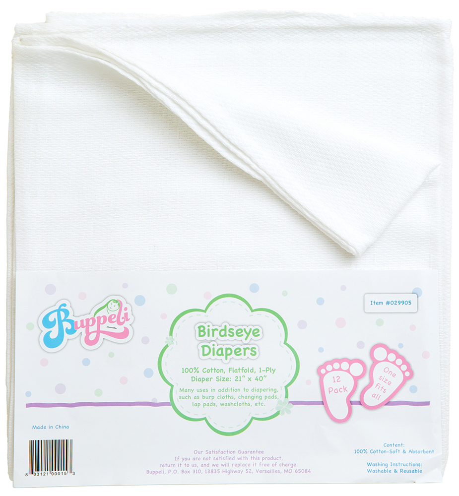 Picture of Buppeli 21 X 40 Birdseye Diapers