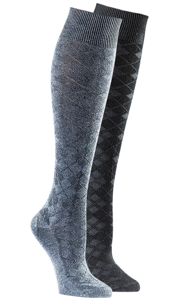 Picture of Rayon Argyle Pattern Knee High