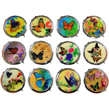 Picture of Glitter Butterfly Compact Mirror